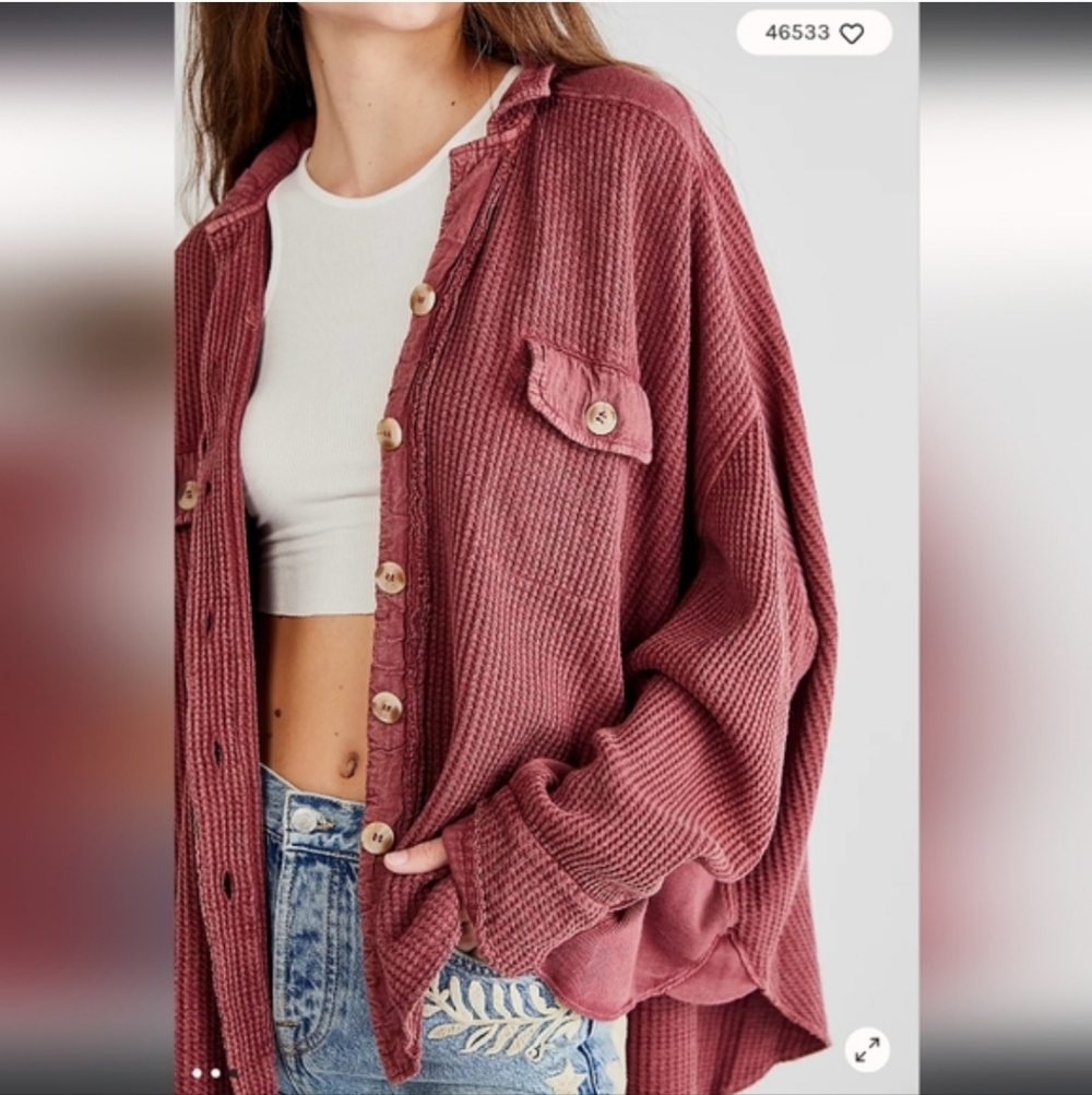 Free People One Scout Jacket Garnet Royale
